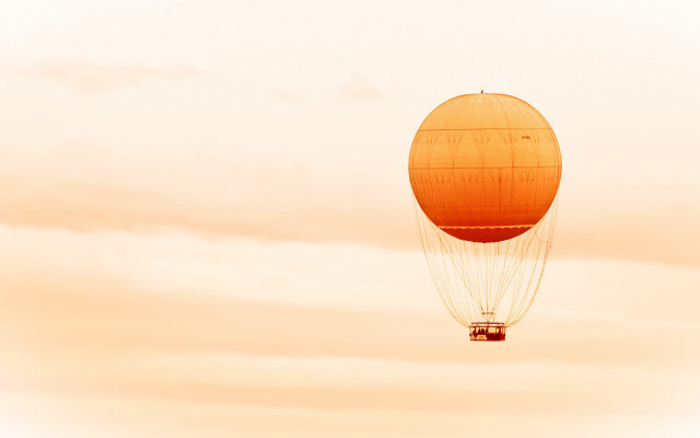 Hot air balloon sunset magical free wallpaper for desktop - medium preview image