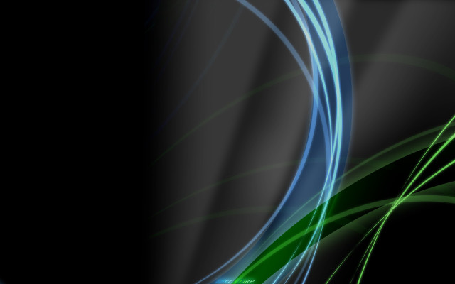 Black background green blue swirl free wallpaper for desktop - medium preview image