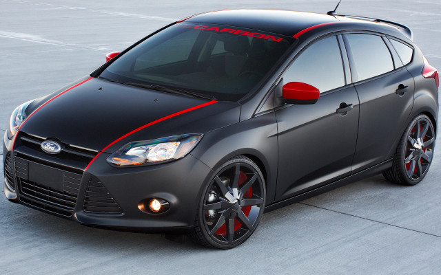 Black car red stripes parking free wallpaper for desktop - medium preview image