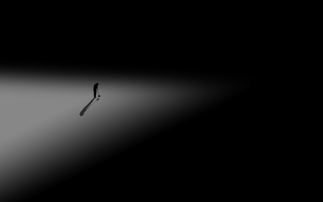 Black white person walking light free wallpaper for desktop - medium preview image