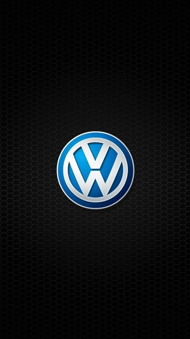 Volkswagen logo blue dot pattern free wallpaper for mobile - medium preview image