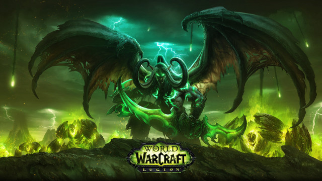 Demonic creature large wings green free wallpaper for desktop - medium preview image