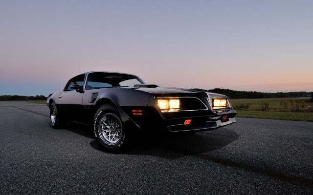 Black car hood up headlights free wallpaper for desktop - medium preview image