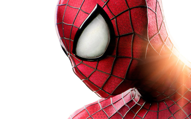 Spiderman light portrait white background free wallpaper for desktop - medium preview image