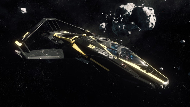 Spacecraft rocky mountains aurora starry free wallpaper for desktop - medium preview image