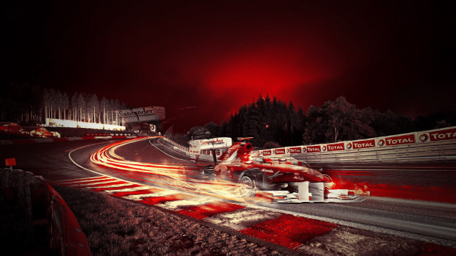 Car red light track red free wallpaper for desktop - medium preview image