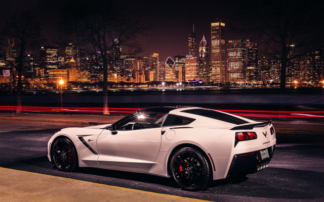 White sports car parking lot #35 free wallpaper for desktop - medium preview image
