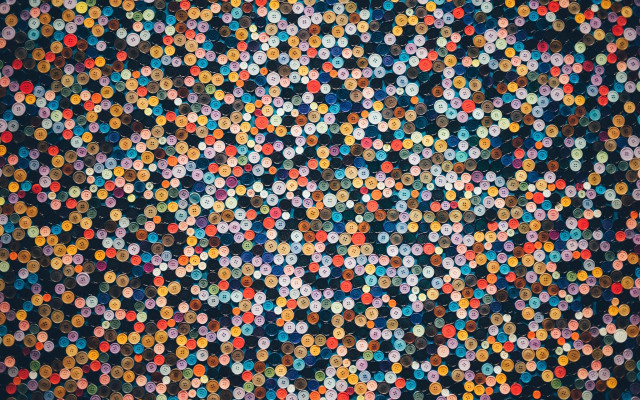 Multicolored circles pattern black background free wallpaper for desktop - medium preview image