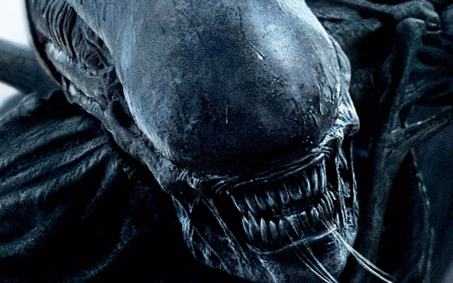 Alien statue night starry sky free wallpaper for desktop - medium preview image