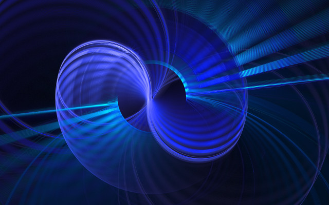 Blue abstract spiral space raytraced free wallpaper for desktop - medium preview image