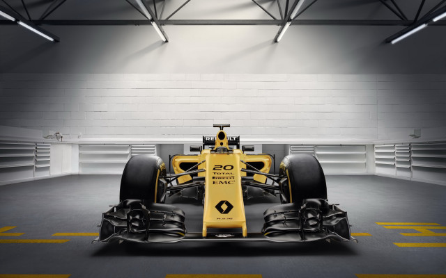 Yellow race car garage yellow free wallpaper for desktop - medium preview image