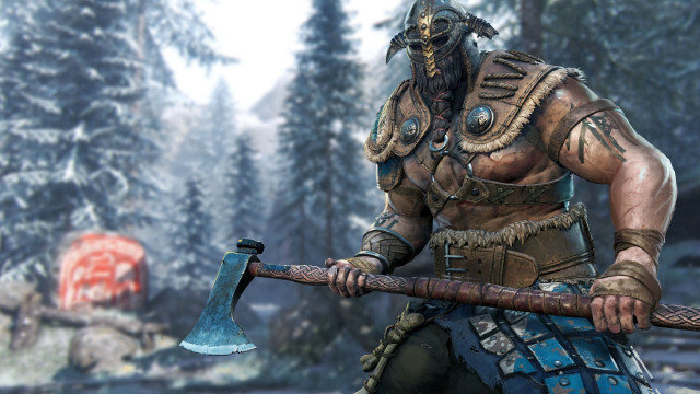 Man axe forest snowy warcraft free wallpaper for desktop - medium preview image