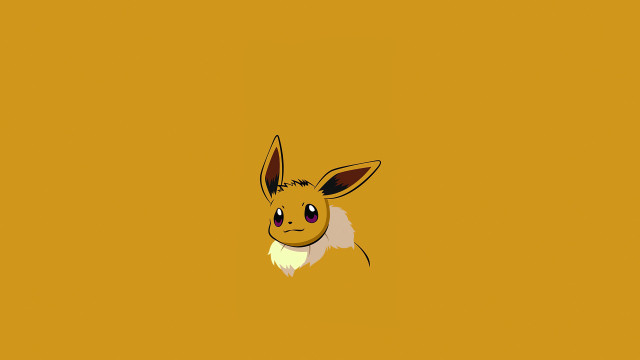 Cartoon evee yellow gradient smile free wallpaper for desktop - medium preview image