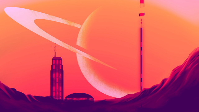 Large building spire tower flag free wallpaper for desktop - medium preview image