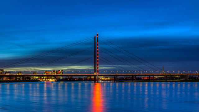 Bridge water night city lights #2 free wallpaper for desktop - medium preview image