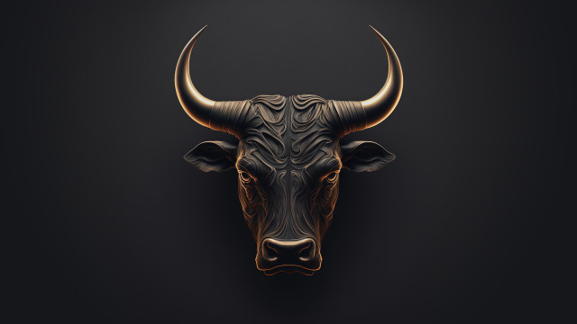 Bull gold foil 3d sumatraism free wallpaper for desktop - medium preview image