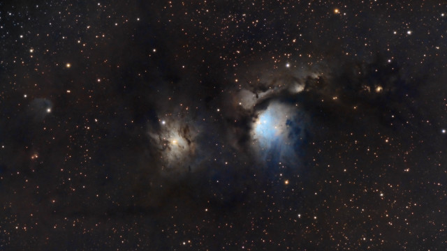 Large blue star cluster nebula free wallpaper for desktop - medium preview image