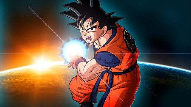 Son goku glowing ball horizon free wallpaper for desktop - medium preview image