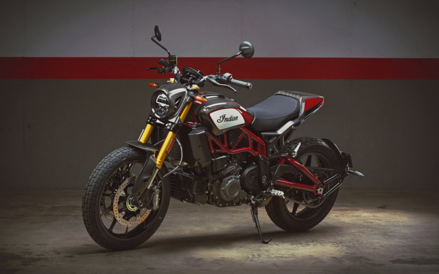 Motorcycle garage red black white free wallpaper for desktop - medium preview image