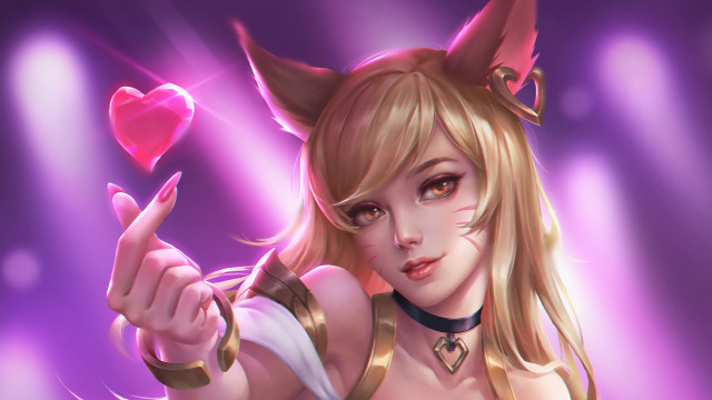 Horned woman heart ahri furry free wallpaper for desktop - medium preview image