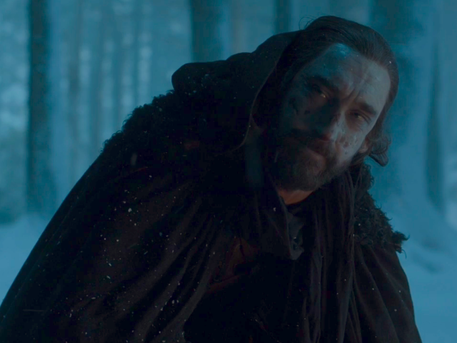 Man beard black coat snow free wallpaper for desktop - medium preview image