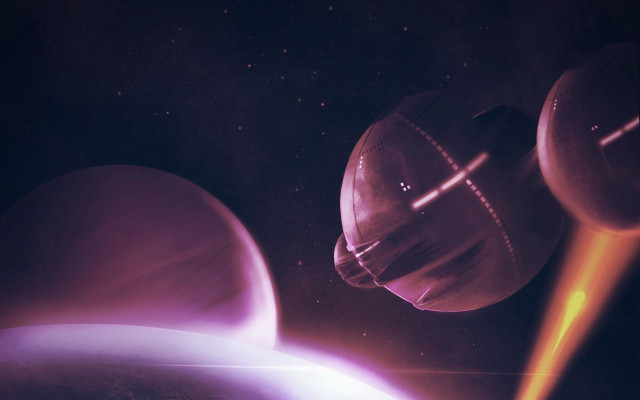 Space station aurora earth moon free wallpaper for desktop - medium preview image