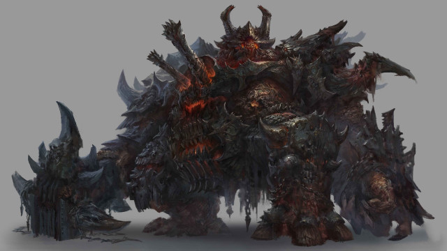 Giant monster horns backlegs gray free wallpaper for desktop - medium preview image