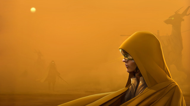 Yellow cape desert sunset sky free wallpaper for desktop - medium preview image