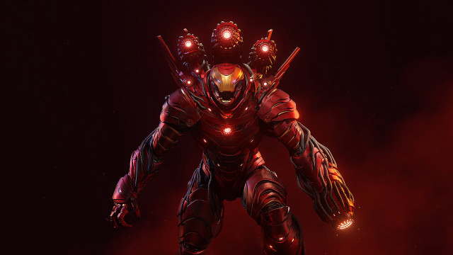 Man suit lights dark armor free wallpaper for desktop - medium preview image