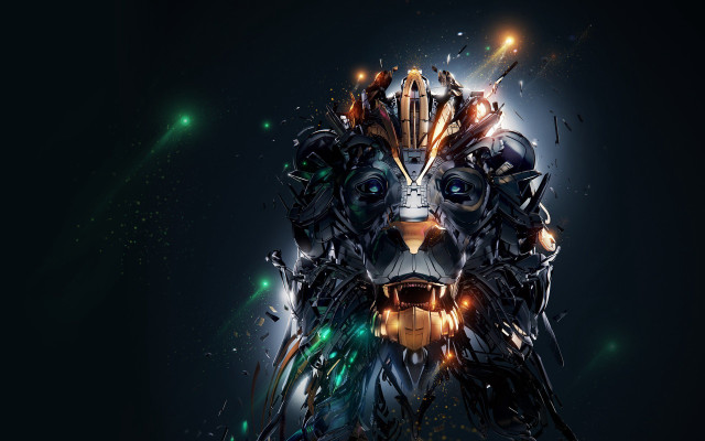 Dog lights facial aurora space free wallpaper for desktop - medium preview image