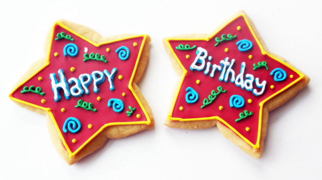 Happy birthday cookies star pastel free wallpaper for desktop - medium preview image