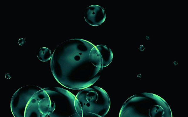 Bubbles glow holography digital planet free wallpaper for desktop - medium preview image