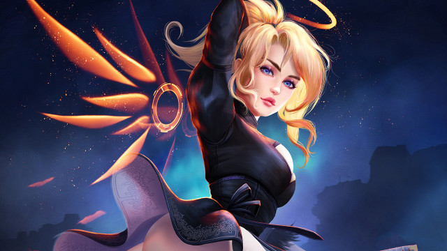 Woman horse ring bird fantasy free wallpaper for desktop - medium preview image