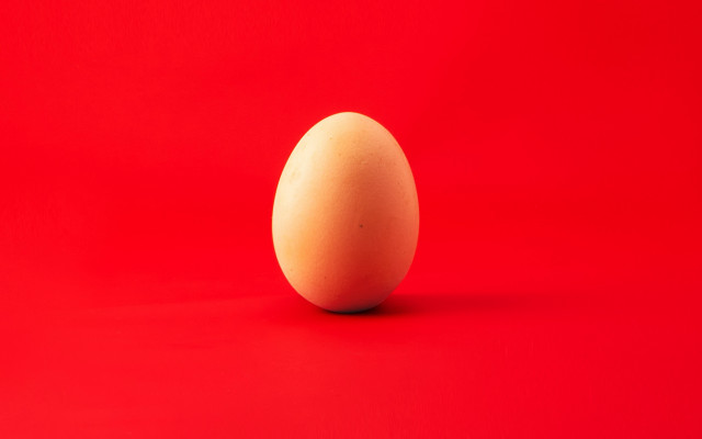 Egg shadow moon red minimalism free wallpaper for desktop - medium preview image