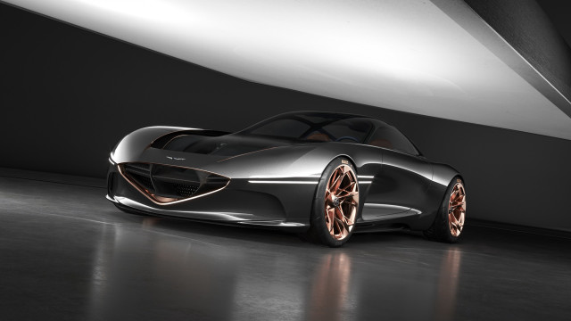 Futuristic car digital rendering dark free wallpaper for desktop - medium preview image