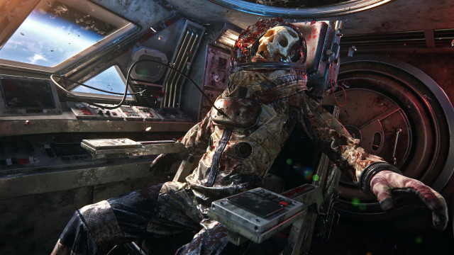 Space soldier in space station free wallpaper for desktop - medium preview image