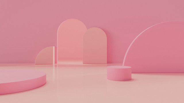 Pink room curved table arches free wallpaper for desktop - medium preview image