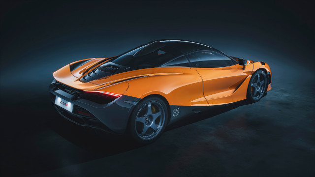 Orange sports car dark room #12 free wallpaper for desktop - medium preview image
