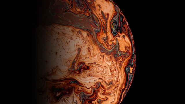 Planet red orange swirl marble free wallpaper for desktop - medium preview image