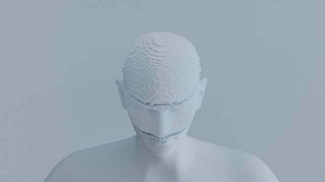 White mannequin ambient occlusion beeple free wallpaper for desktop - medium preview image