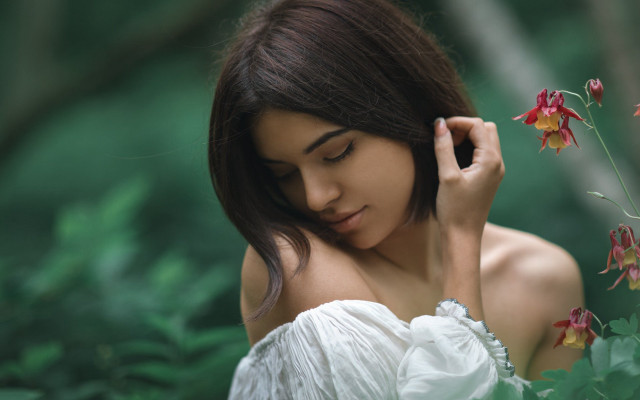 Aramenta dianthe vail white dress #3 free wallpaper for desktop - medium preview image