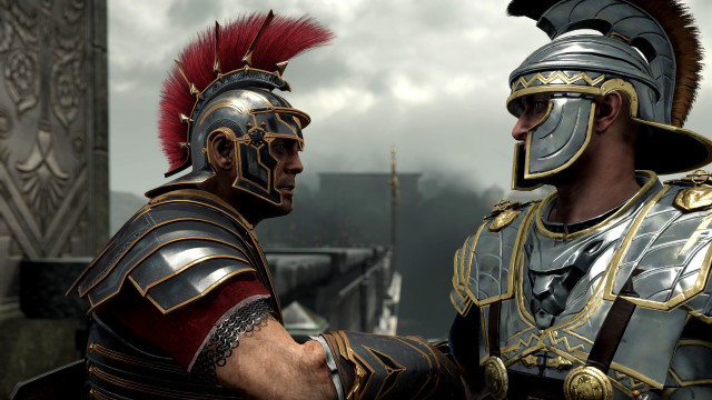 Roman armor shaking hands city free wallpaper for desktop - medium preview image