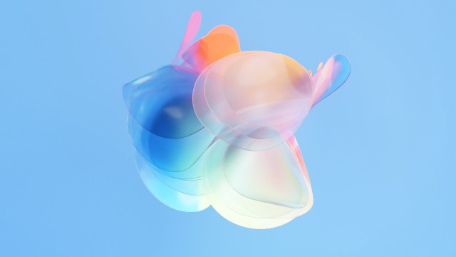 Colorful object flying blue sky free wallpaper for desktop - medium preview image