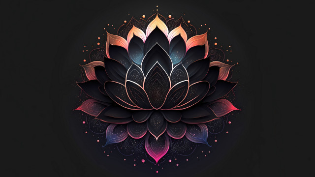 Flower pink blue center surrounded free wallpaper for desktop - medium preview image