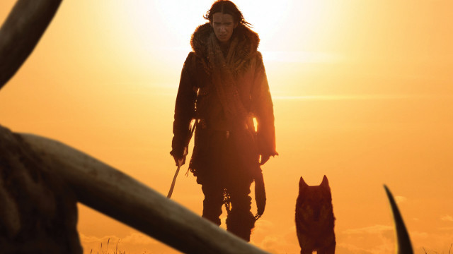 Primitivism man furcoat dog sunset free wallpaper for desktop - medium preview image