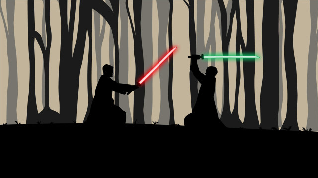 Forest people lightsaber shadow hat free wallpaper for desktop - medium preview image