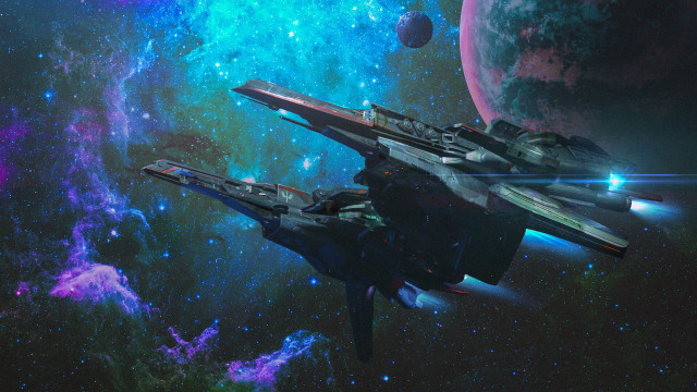 Eve ryder spacecraft galaxy stars free wallpaper for desktop - medium preview image