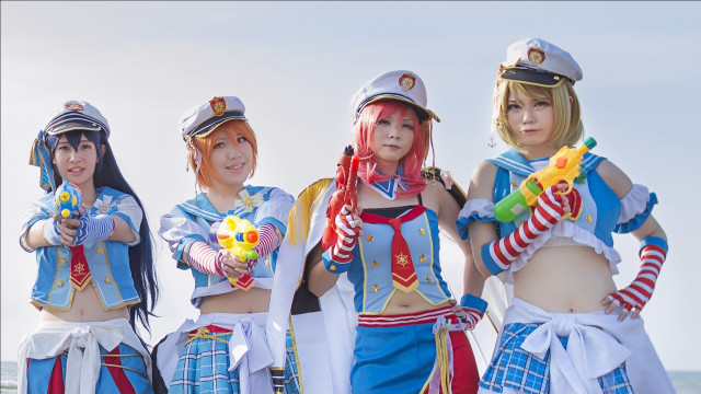 Cosplay group women costumes ball free wallpaper for desktop - medium preview image