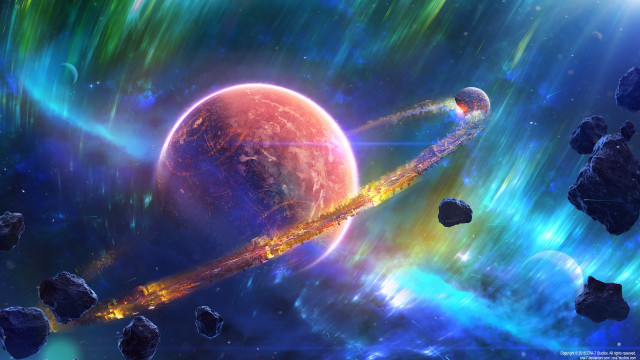 Star planet space galaxy night free wallpaper for desktop - medium preview image