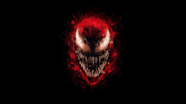 Red black spiderman fangs sinister free wallpaper for desktop - medium preview image